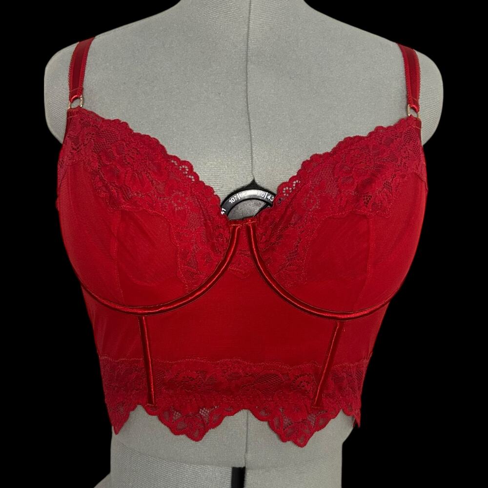 Sofia Intimates Red Lace Bustier Size 40C